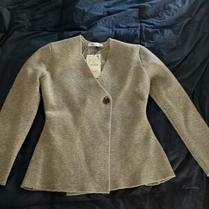 NWT- Zara one button knit blazer/cardigan